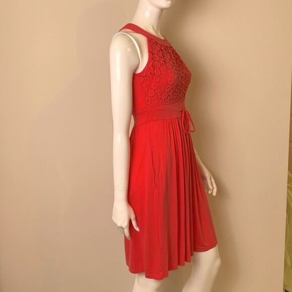 Calvin Klein Dress 2 Bright Coral Sleeveless Dress - Picture 4 of 10